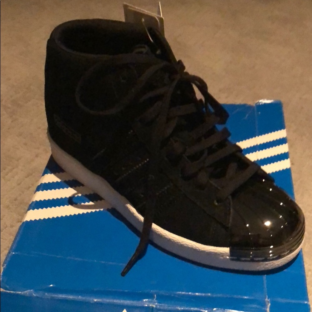 adidas Superstar Up Metal Toe Wedge Sneakers